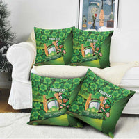 St Patrick's Day Ireland Rugby Custom Pillow Cover Leprechaun Mascot Irish Shamrock Pattern - Wonder Print Shop