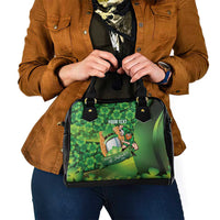 St Patrick's Day Ireland Rugby Custom Shoulder Handbag Leprechaun Mascot Irish Shamrock Pattern - Wonder Print Shop