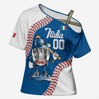 Italy 2026 Baseball Custom Cross Shoulder Shirt Go Champions Drip Style