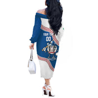 Italy 2026 Baseball Custom Off The Shoulder Long Sleeve Dress Go Champions Drip Style