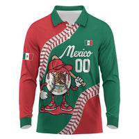 Mexico 2026 Baseball Custom Long Sleeve Polo Shirt Go Champions Drip Style