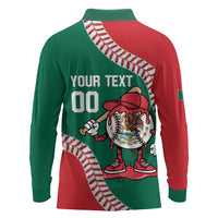 Mexico 2026 Baseball Custom Long Sleeve Polo Shirt Go Champions Drip Style