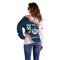 Czech Republic 2026 Baseball Custom Off Shoulder Sweater Go Cesko Drip Style