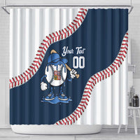 Czech Republic 2026 Baseball Custom Shower Curtain Go Cesko Drip Style