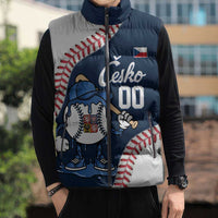 Czech Republic 2026 Baseball Custom Sleeveless Puffer Jacket Go Cesko Drip Style