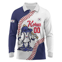 South Korea 2026 Baseball Custom Long Sleeve Polo Shirt Go Champions Drip Style