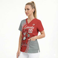 Canada 2026 Baseball Custom Scrub Top Go Champions Drip Style