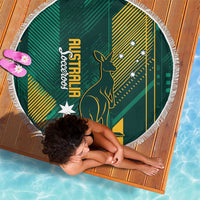 Australia Socceroos 2026 Custom Beach Blanket Go Aussie Kangaroo National Color