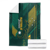 Australia Socceroos 2026 Custom Blanket Go Aussie Kangaroo National Color