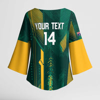 Australia Socceroos 2026 Custom Kimono Sleeve Blouse Go Aussie Kangaroo National Color