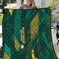 Australia Socceroos 2026 Custom Quilt Go Aussie Kangaroo National Color