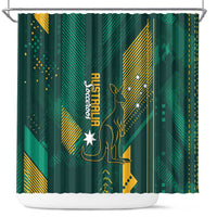 Australia Socceroos 2026 Custom Shower Curtain Go Aussie Kangaroo National Color