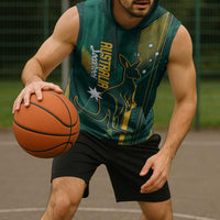 Australia Socceroos 2026 Custom Sleeveless Hoodie Go Aussie Kangaroo National Color