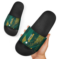 Australia Socceroos 2026 Custom Slide Sandals Go Aussie Kangaroo National Color