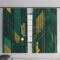 Australia Socceroos 2026 Custom Window Curtain Go Aussie Kangaroo National Color