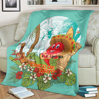 Hawaii Cinco de Mayo Blanket Chili Pepper Hula Girl Tropical Vibes