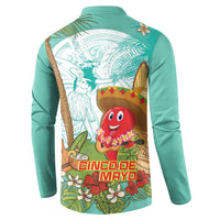 Hawaii Cinco de Mayo Button Sweatshirt Chili Pepper Hula Girl Tropical Vibes