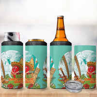 Hawaii Cinco de Mayo 4 in 1 Can Cooler Tumbler Chili Pepper Hula Girl Tropical Vibes