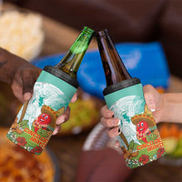 Hawaii Cinco de Mayo 4 in 1 Can Cooler Tumbler Chili Pepper Hula Girl Tropical Vibes