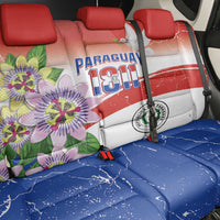 Paraguay 1811 Independence Day Back Car Seat Cover Grunge Flag Mix Passion Flowers
