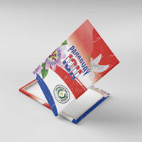 Paraguay 1811 Independence Day Canvas Wall Art Grunge Flag Mix Passion Flowers