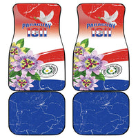 Paraguay 1811 Independence Day Car Mats Grunge Flag Mix Passion Flowers