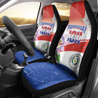 Paraguay 1811 Independence Day Car Seat Cover Grunge Flag Mix Passion Flowers