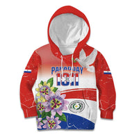 Paraguay 1811 Independence Day Kid Hoodie Grunge Flag Mix Passion Flowers