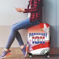 Paraguay 1811 Independence Day Luggage Cover Grunge Flag Mix Passion Flowers