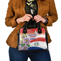 Paraguay 1811 Independence Day Shoulder Handbag Grunge Flag Mix Passion Flowers