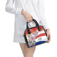 Paraguay 1811 Independence Day Shoulder Handbag Grunge Flag Mix Passion Flowers