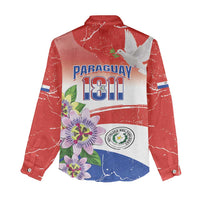 Paraguay 1811 Independence Day Women Casual Shirt Grunge Flag Mix Passion Flowers