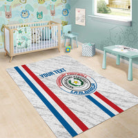 Custom Paraguay Football Area Rug Vamos Albirroja