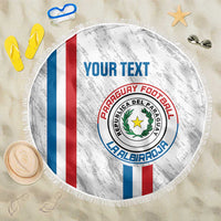 Custom Paraguay Football Beach Blanket Vamos Albirroja