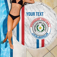 Custom Paraguay Football Beach Blanket Vamos Albirroja