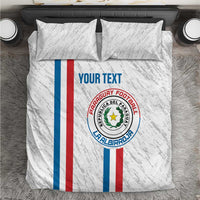 Custom Paraguay Football Bedding Set Vamos Albirroja