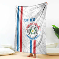Custom Paraguay Football Blanket Vamos Albirroja