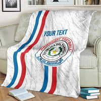 Custom Paraguay Football Blanket Vamos Albirroja