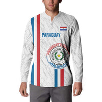 Custom Paraguay Football Button Sweatshirt Vamos Albirroja