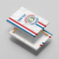 Custom Paraguay Football Canvas Wall Art Vamos Albirroja