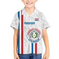 Custom Paraguay Football Hawaiian Shirt Vamos Albirroja