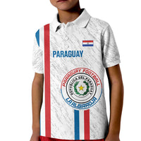 Custom Paraguay Football Kid Polo Shirt Vamos Albirroja