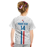 Custom Paraguay Football Kid T Shirt Vamos Albirroja