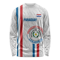 Custom Paraguay Football Long Sleeve Shirt Vamos Albirroja