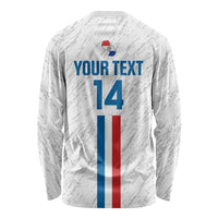 Custom Paraguay Football Long Sleeve Shirt Vamos Albirroja