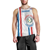 Custom Paraguay Football Men Tank Top Vamos Albirroja