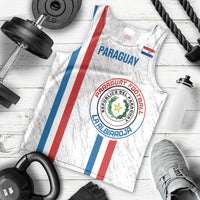 Custom Paraguay Football Men Tank Top Vamos Albirroja