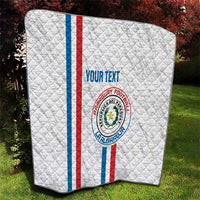 Custom Paraguay Football Quilt Vamos Albirroja