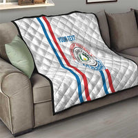 Custom Paraguay Football Quilt Vamos Albirroja