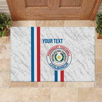 Custom Paraguay Football Rubber Doormat Vamos Albirroja
